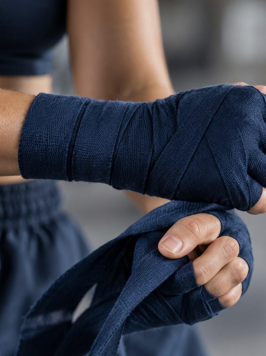 Bandages om de handen wikkelen